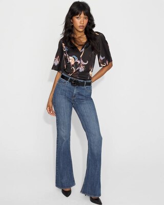 Satin Twist-Shoulder Top click to view larger image.