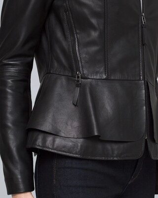 Leather Peplum Jacket