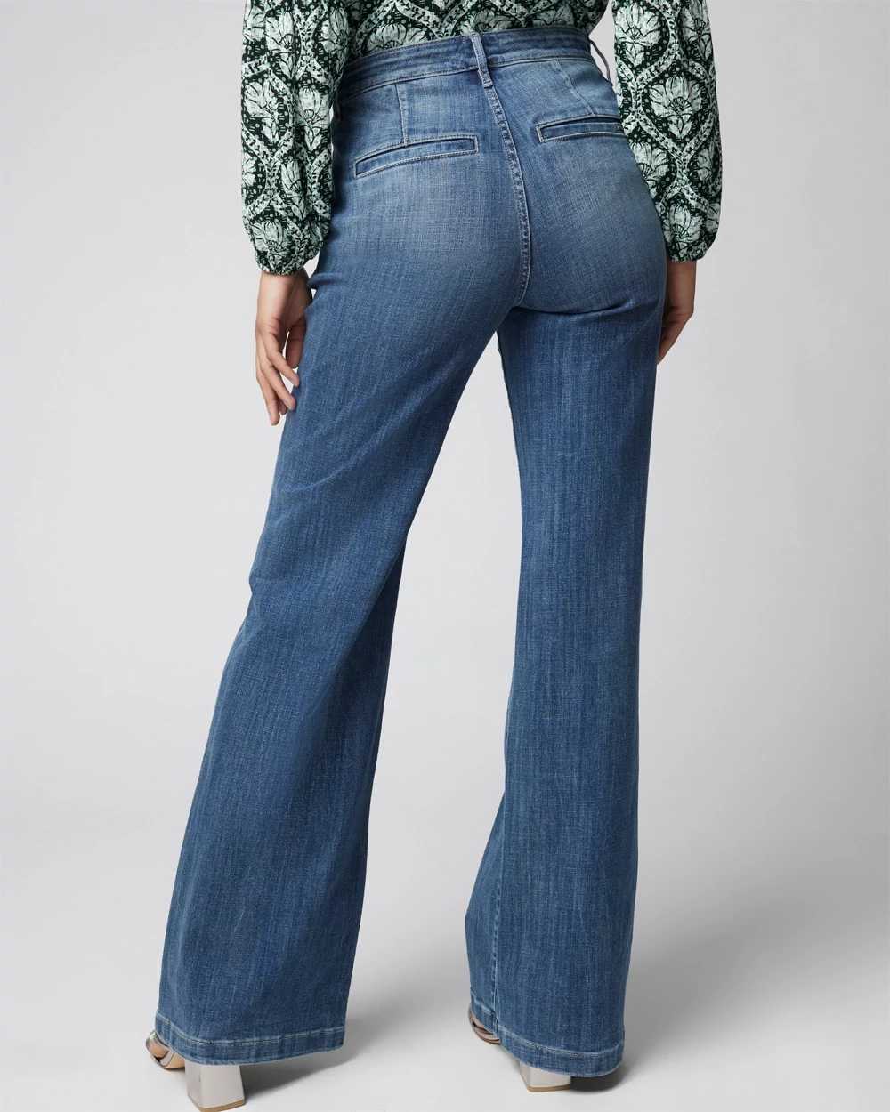 Extra High-Rise Everyday Soft Denim  Wide Leg Trouser Jeans click to view larger image.
