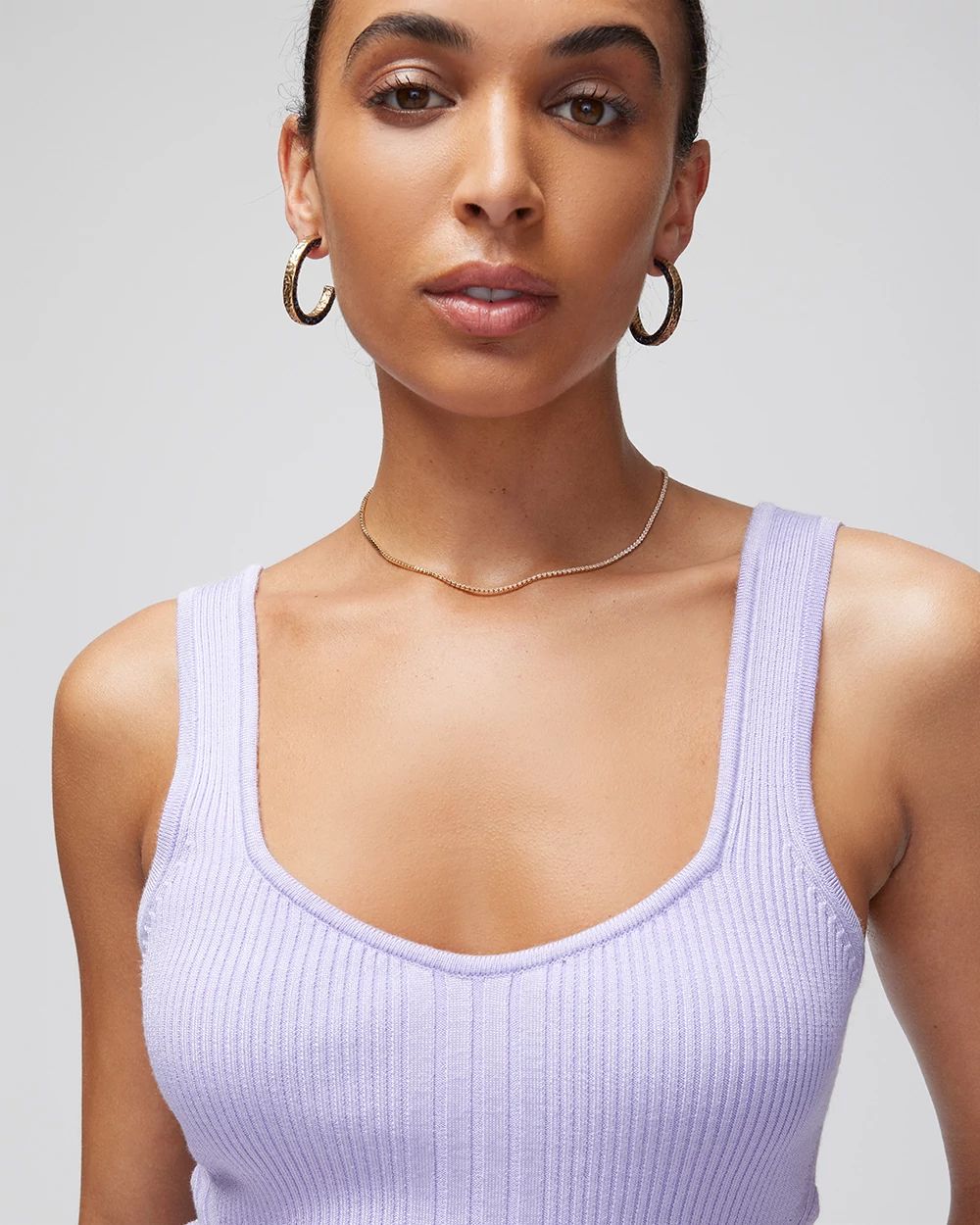 Ribbed sweater tank top hotsell