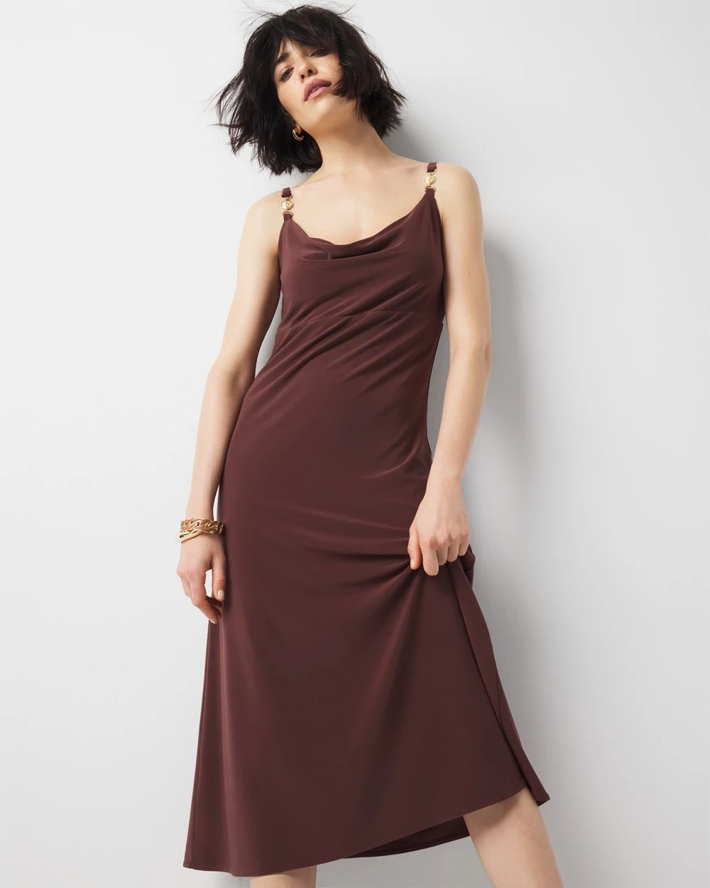 Cowl Neck Slip Dress