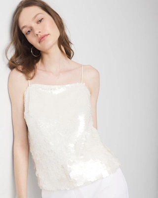Sequin Mesh Camisole click to view larger image.