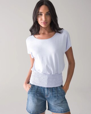 Smocked Hem Tee