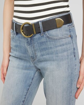 Round Capped Denim Belt