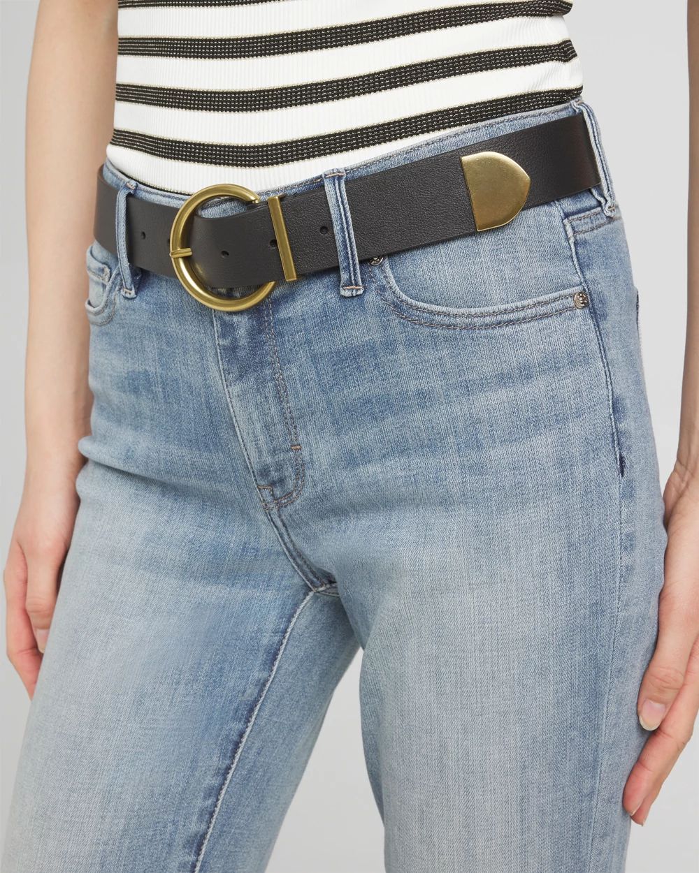 Round Capped Denim Belt click to view larger image.