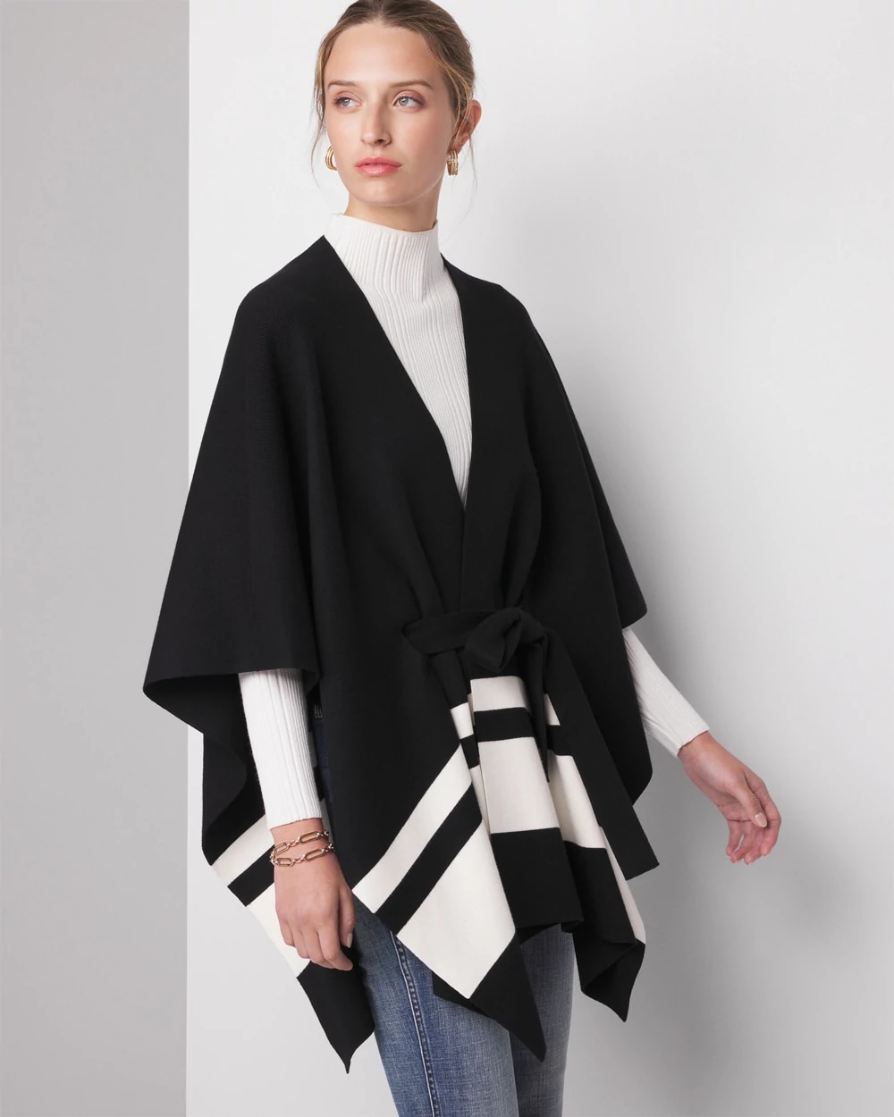 Striped Ruana