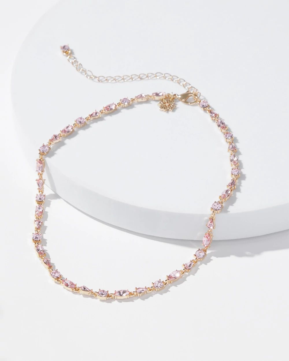 Gold Multi Rose Tennis Necklace