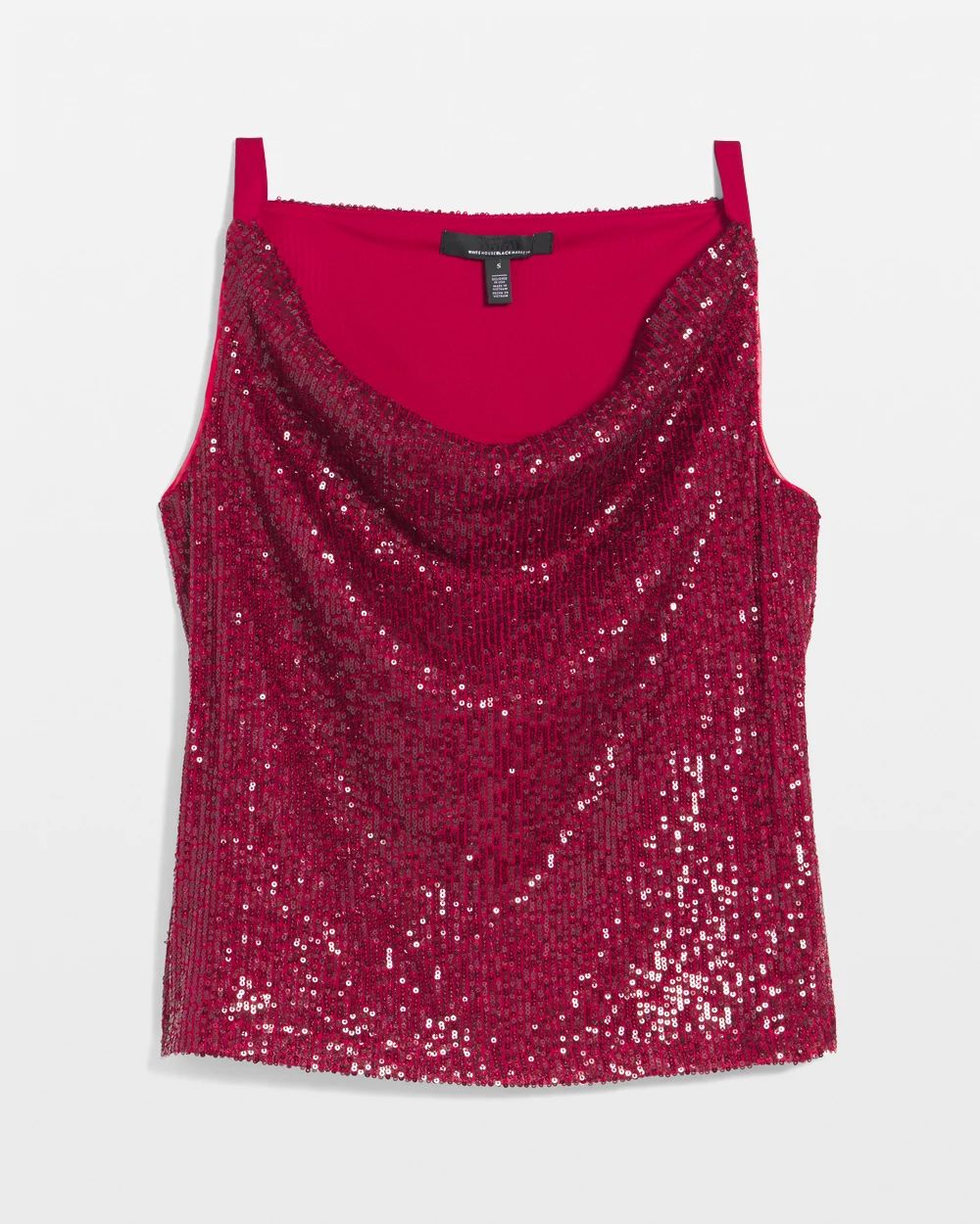 Petite Cowl Neck Sequin Cami