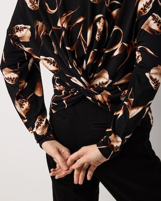 Boat Neck Long Sleeve Top click to view larger image.