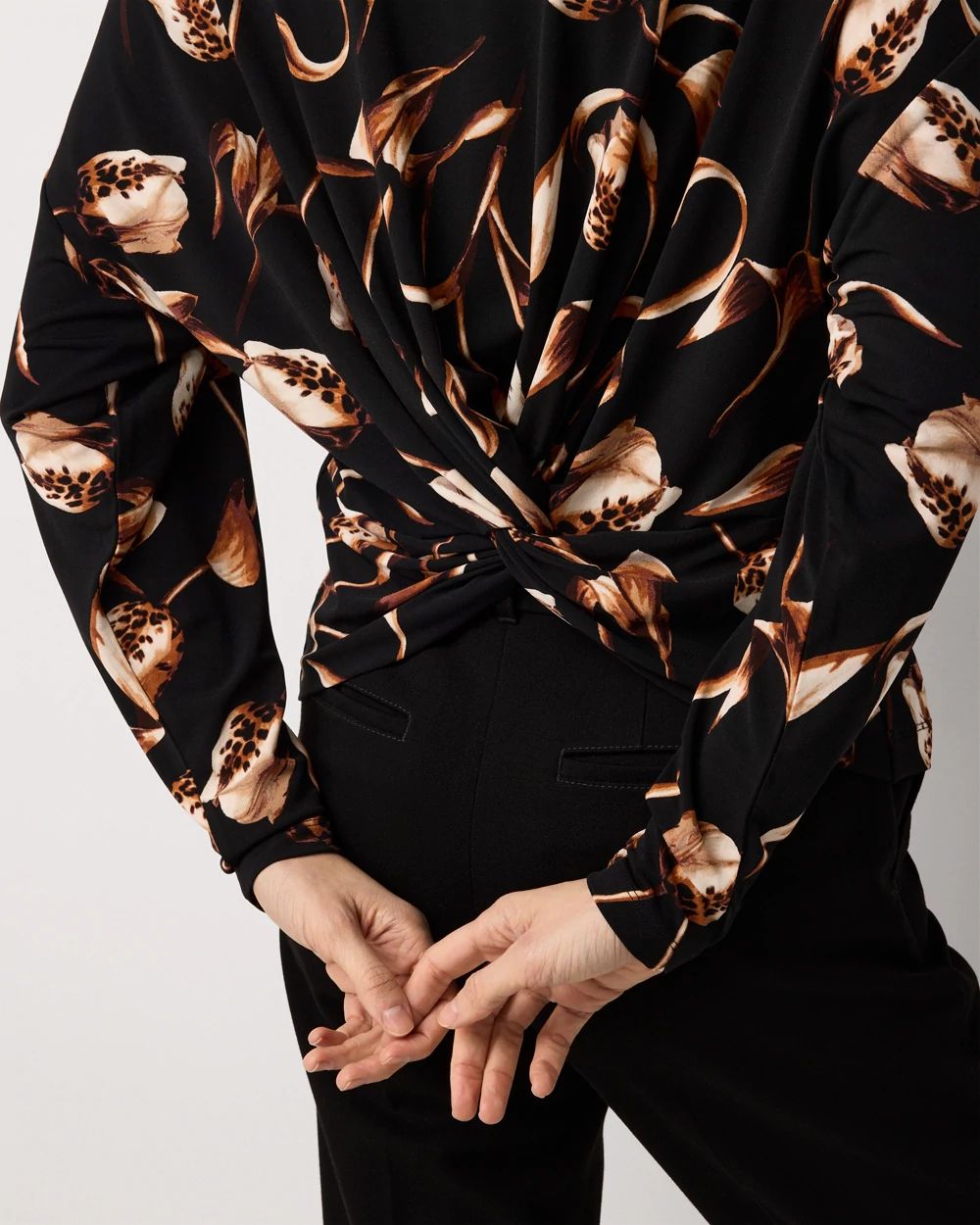 Boat Neck Long Sleeve Top