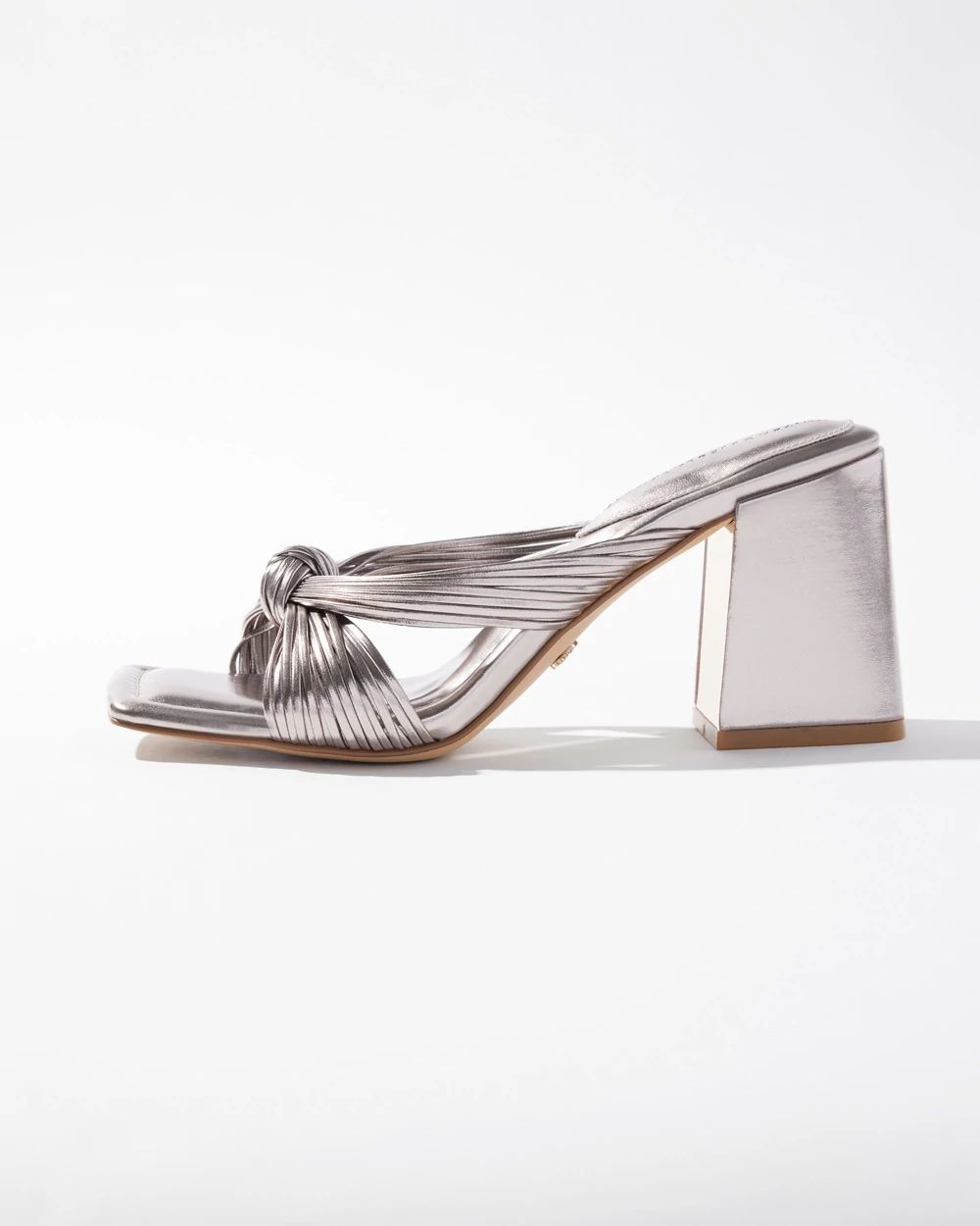 Knotted Strappy Mid-Heel Sandal click to view larger image.