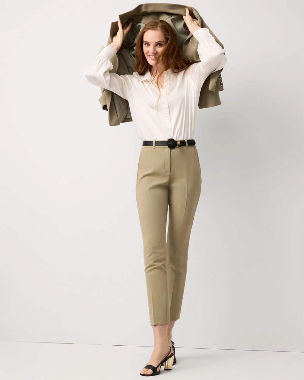 High-Rise Elle Slim Ankle Pant click to view larger image.