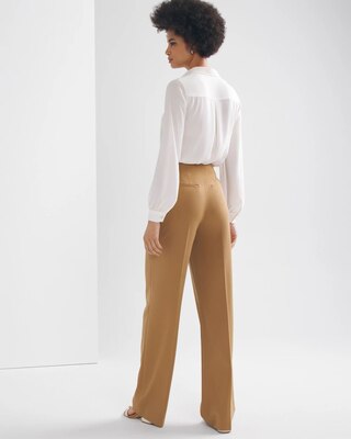 Buckle-Waist Wide-Leg Pant click to view larger image.