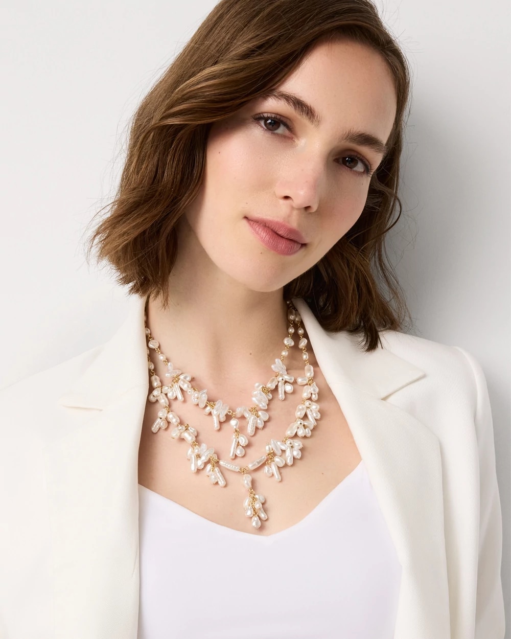 Convertible Glass Pearl Necklace