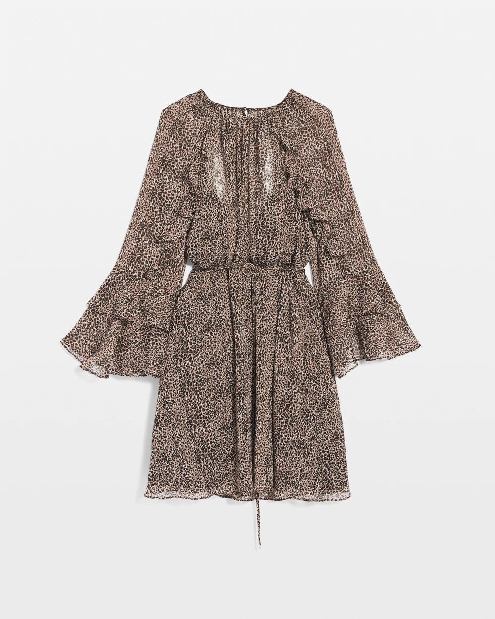 Leopard Ruffle Mini Dress