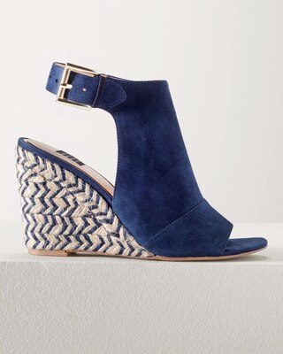 Open-Toe Espadrilles Wedge Heels