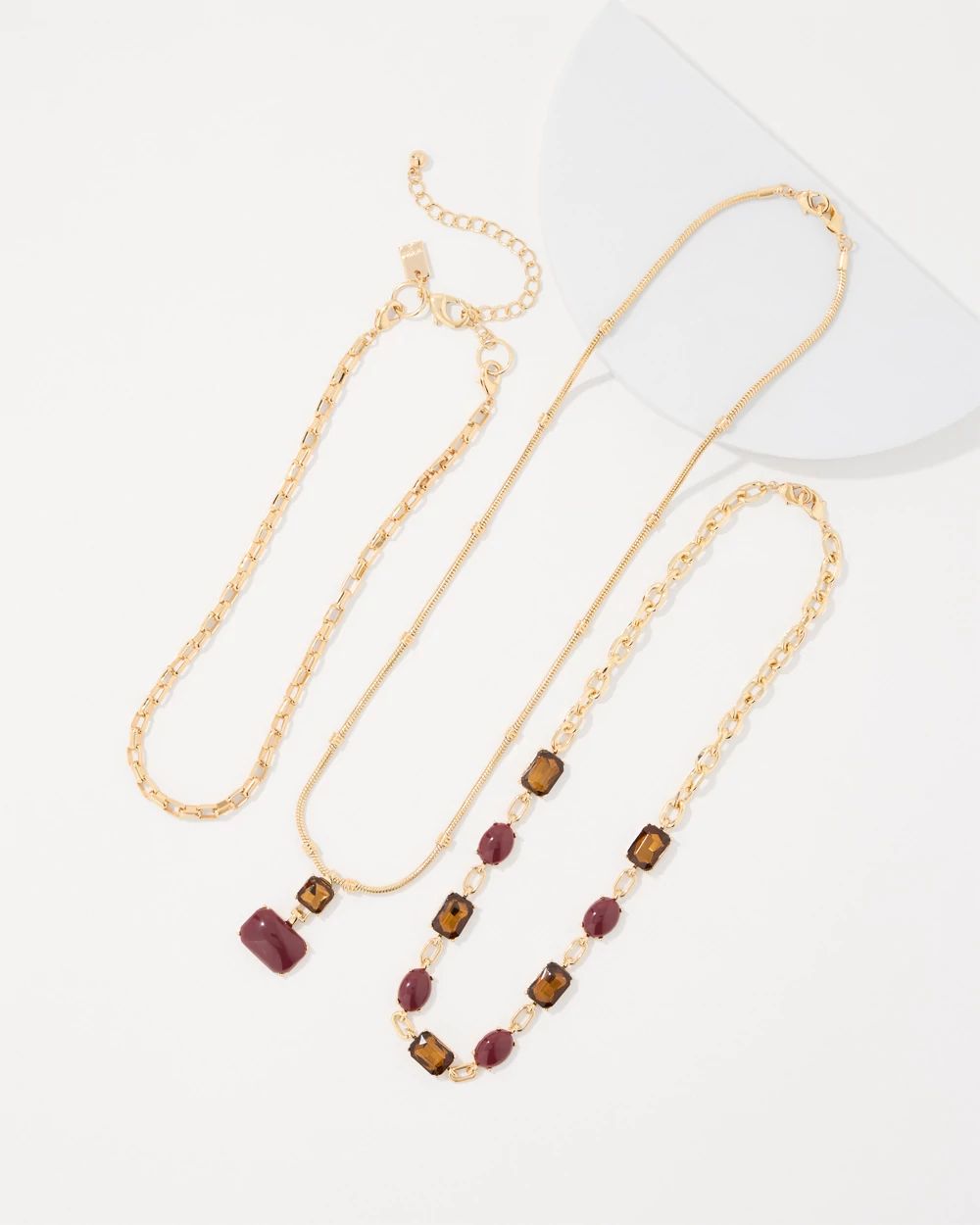 Mixed Stone Convertible Necklace click to view larger image.