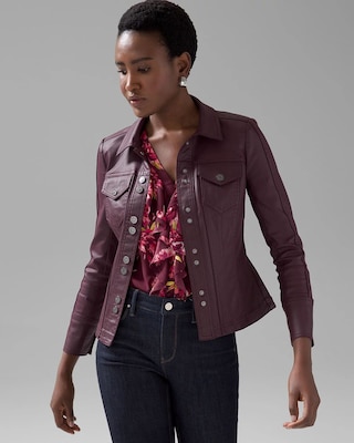 Coated Denim Shacket