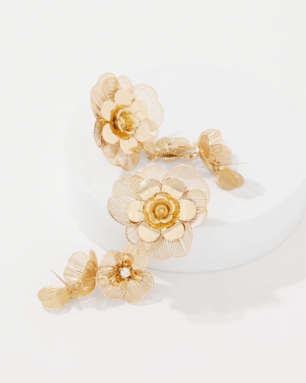 Floral Linear Earrings - image 3