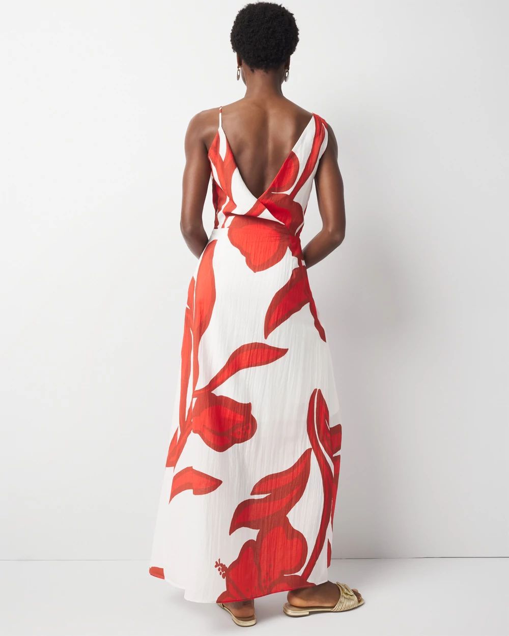 Asymmetric Floral Maxi Dress