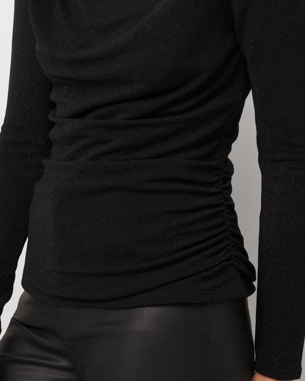 WHBM FORME™ Stretch Metallic Long-Sleeve Tee