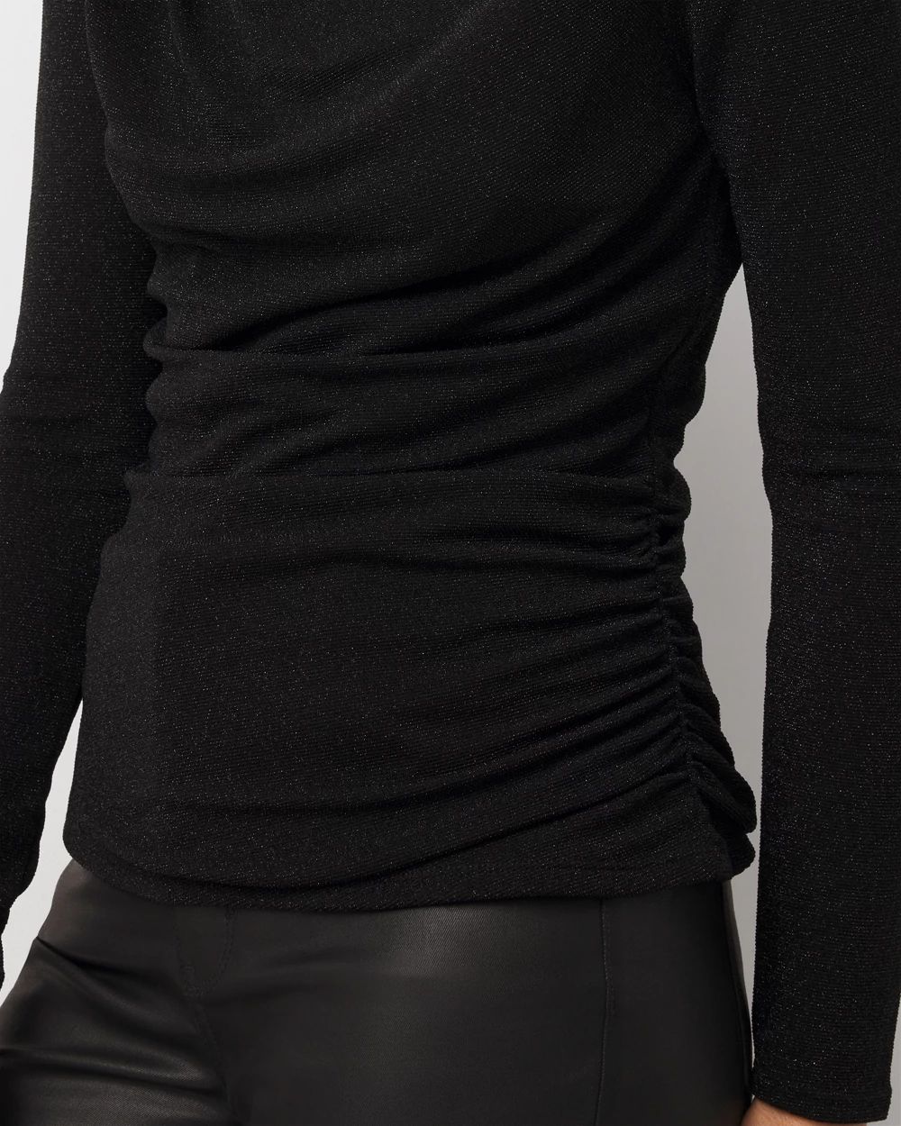 WHBM FORME™ Stretch Metallic Long-Sleeve Tee click to view larger image.