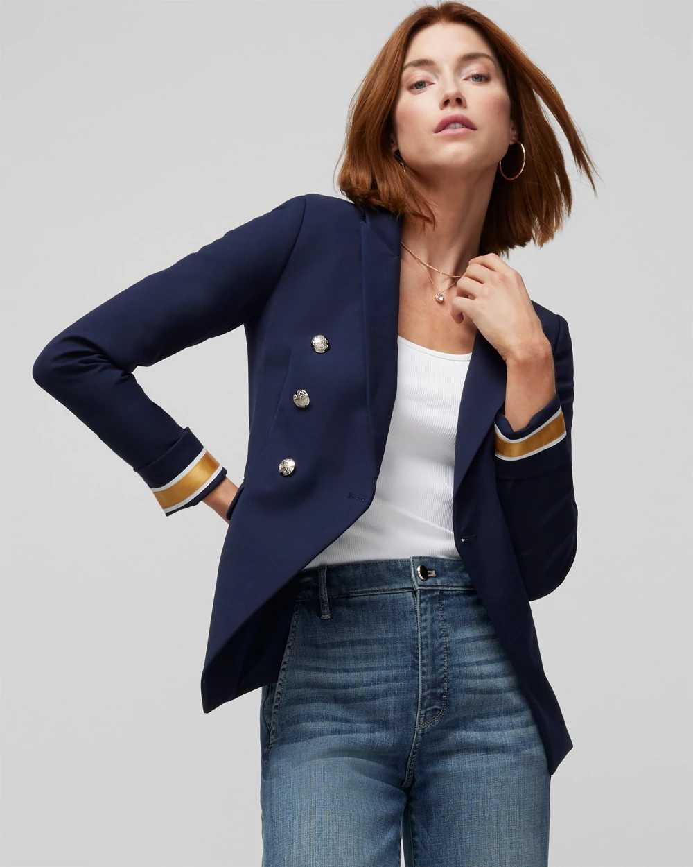 White house black hotsell market blue velvet blazer