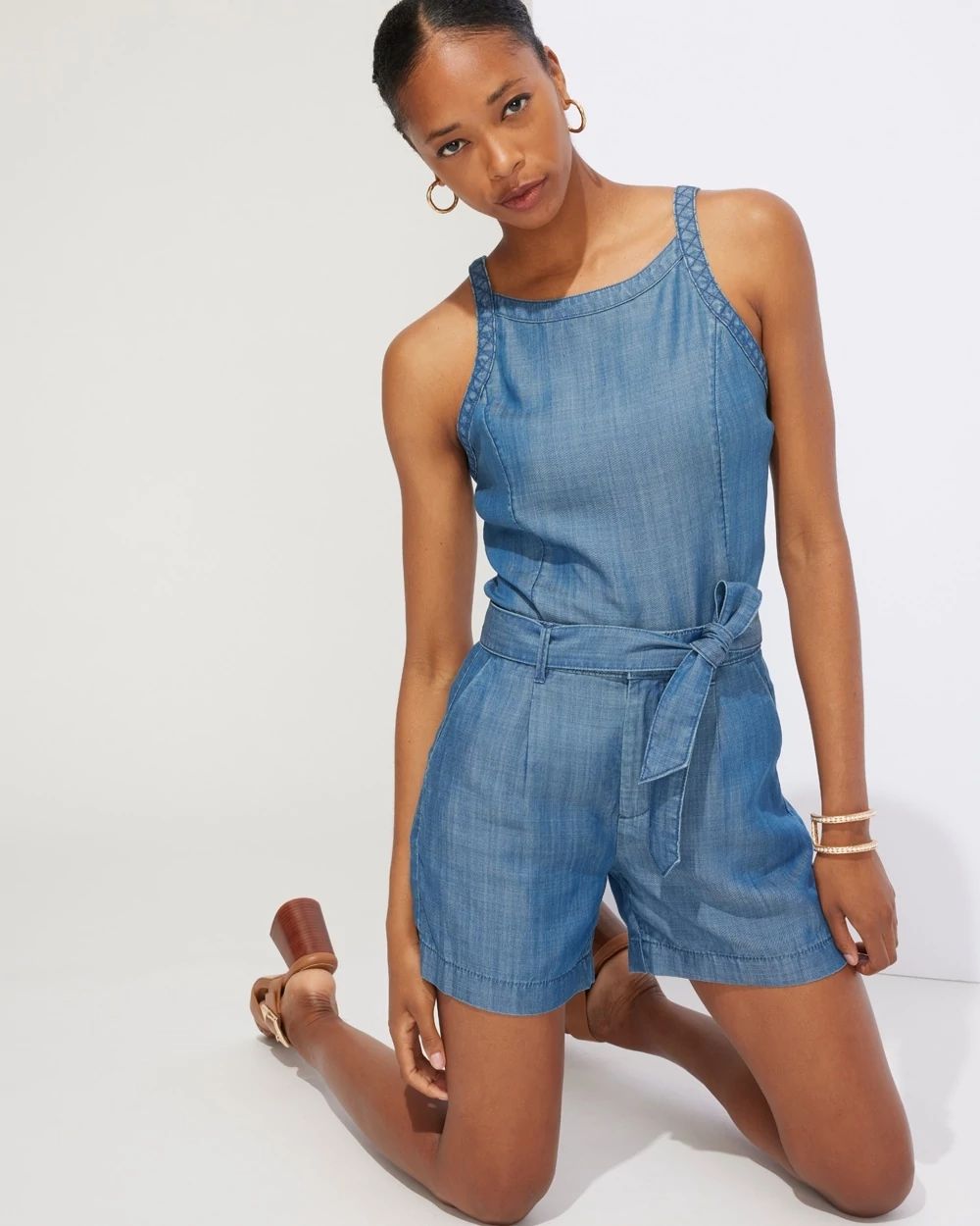 Outlet WHBM Tie-Belt Shorts