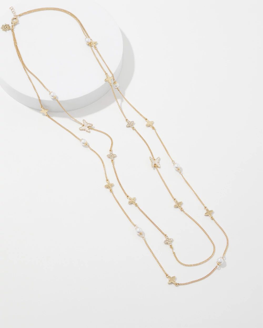 Long Multistrand Necklace
