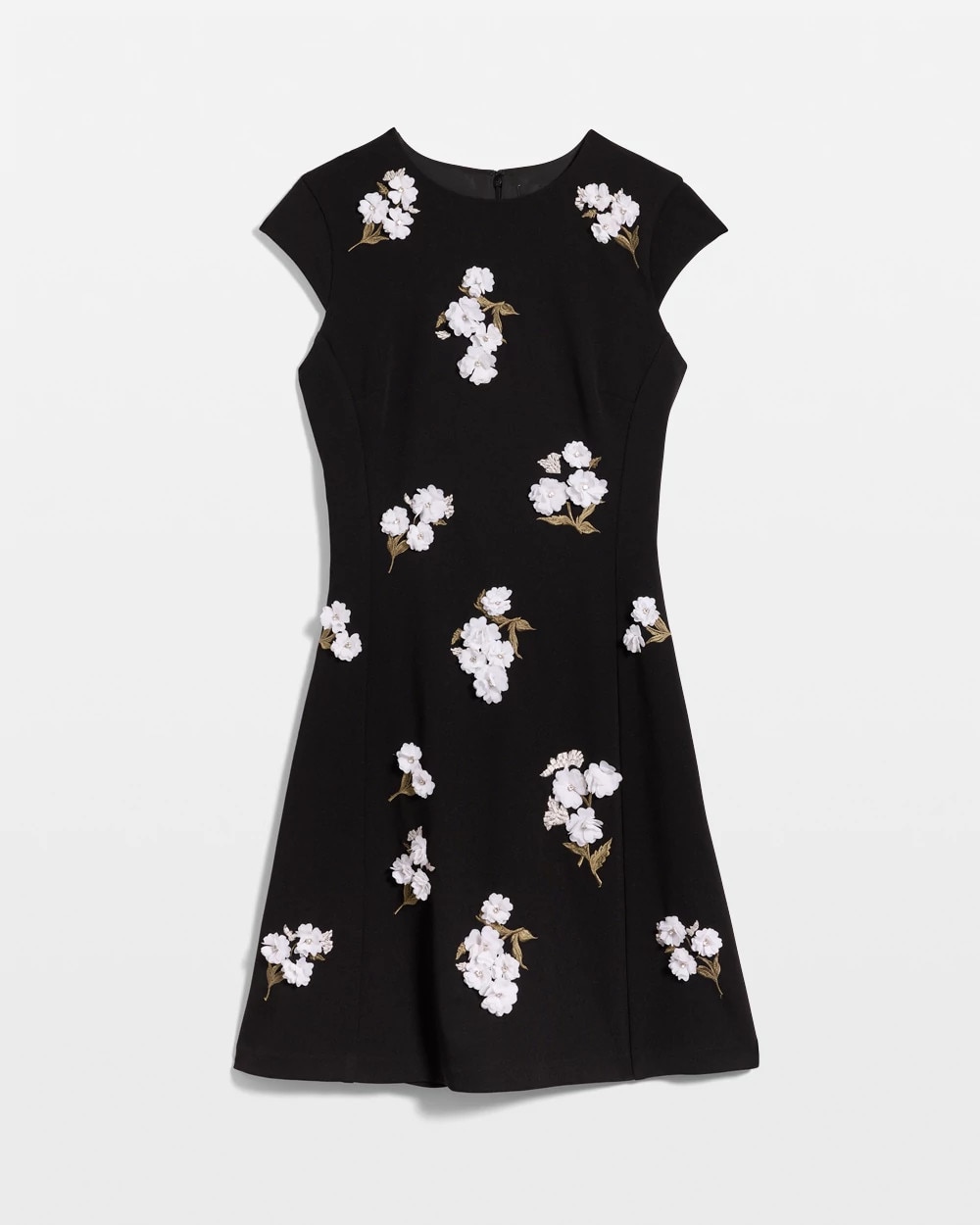 Petite Floral Applique Mini Dress
