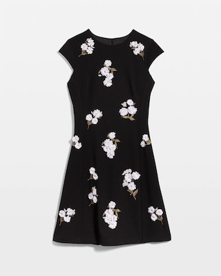 Petite Floral Applique Mini Dress click to view larger image.