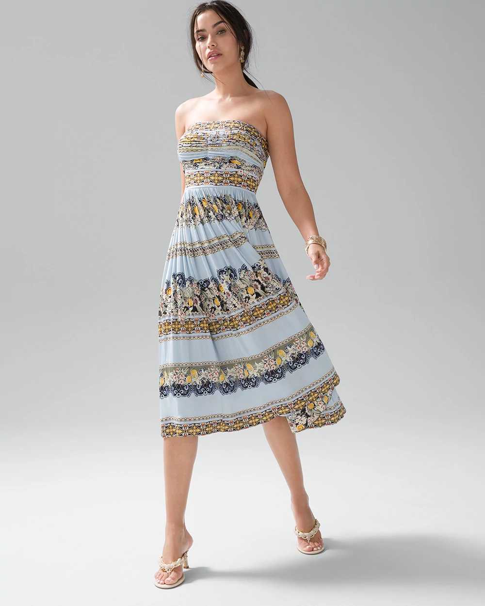 Strapless Knit Fit Flare Dress White House Black Market