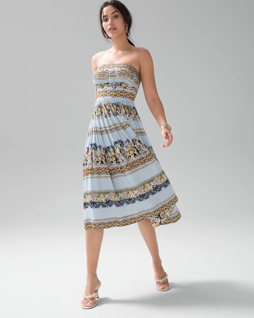 White house black market strapless dress store