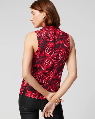 Pleated V-Neck Shell