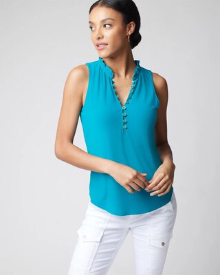 Matte Jersey Button-Front Tank