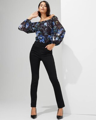 Outlet WHBM Off-The-Shoulder Jacquard Blouse