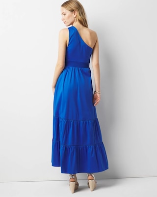 One-Shoulder Twist Front Maxi Dress click to view larger image.
