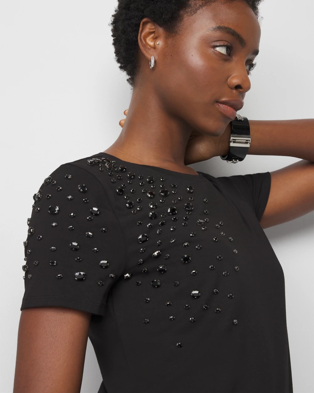 Embellished Crewneck Tee