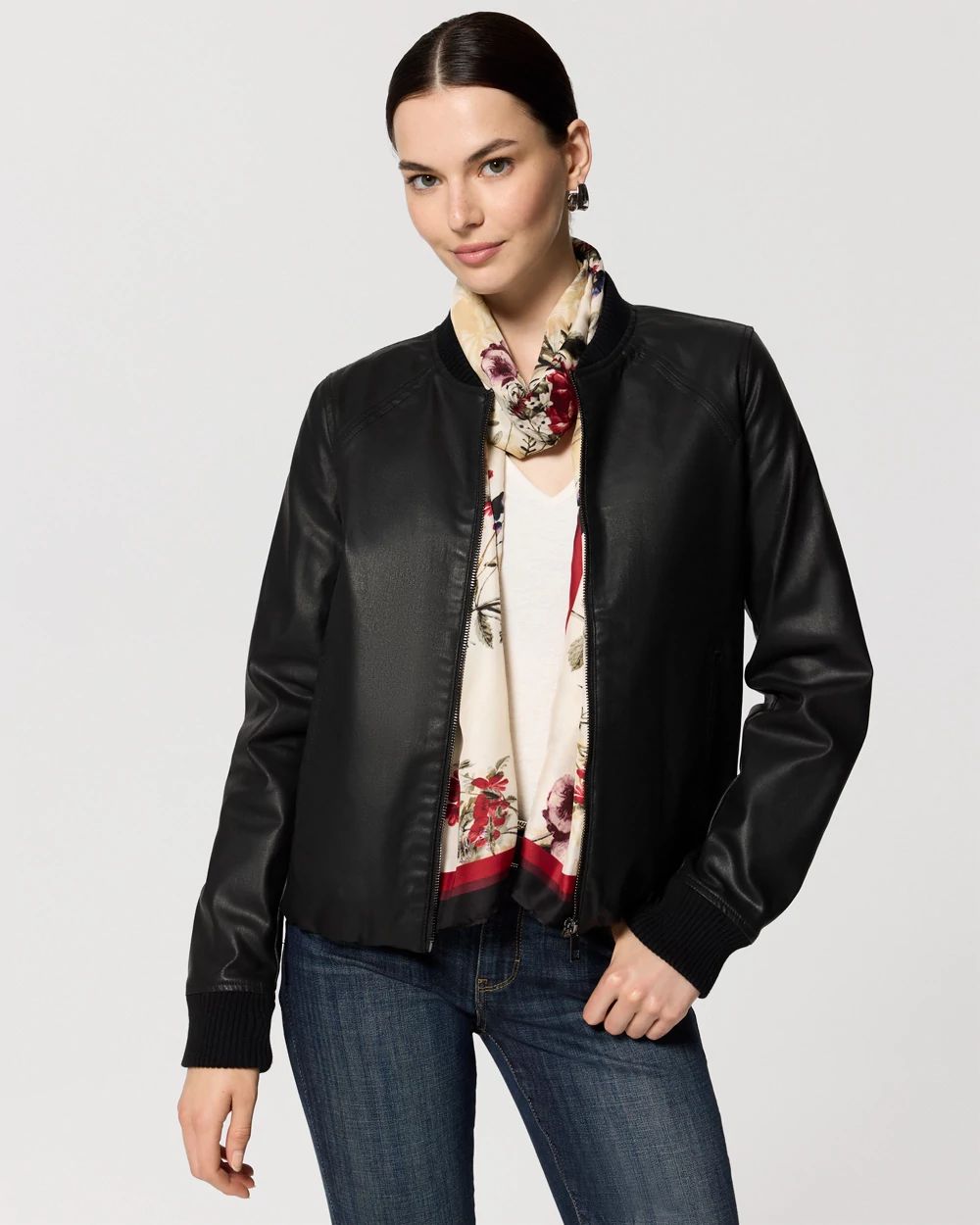 Coated Bomber Jacket