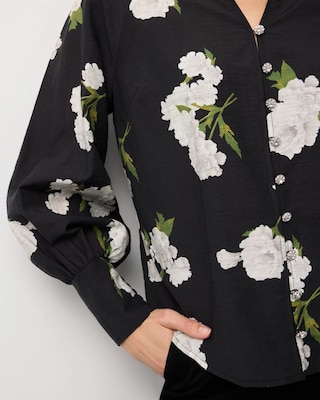 Floral Raglan Sleeve Shirt click to view larger image.
