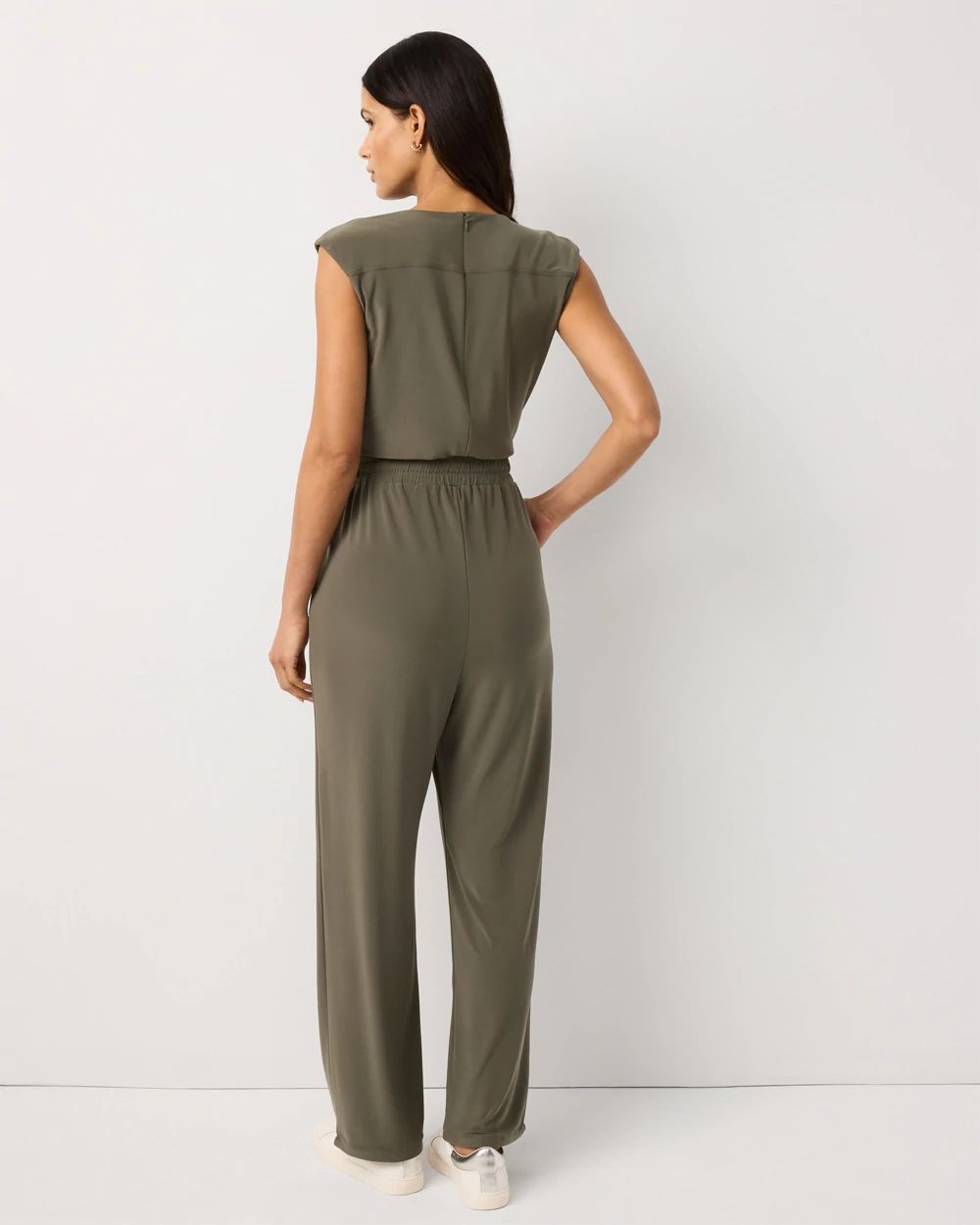 Petite Matte Jersey Utility Jumpsuit