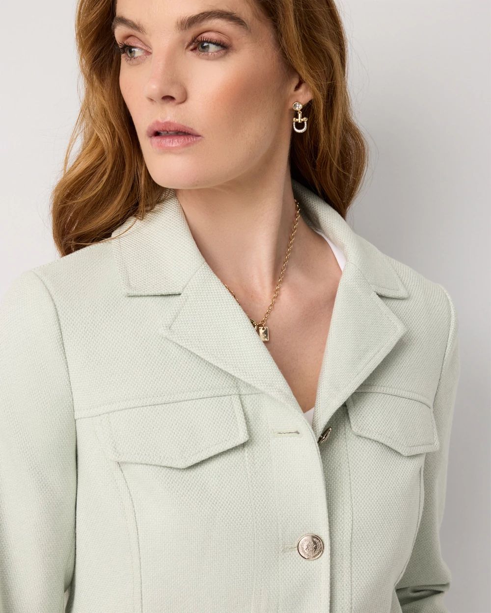 Petite Tweed Trucker Jacket