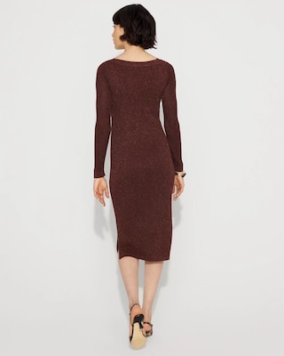 Petite Bodycon Sweater Midi Dress click to view larger image.