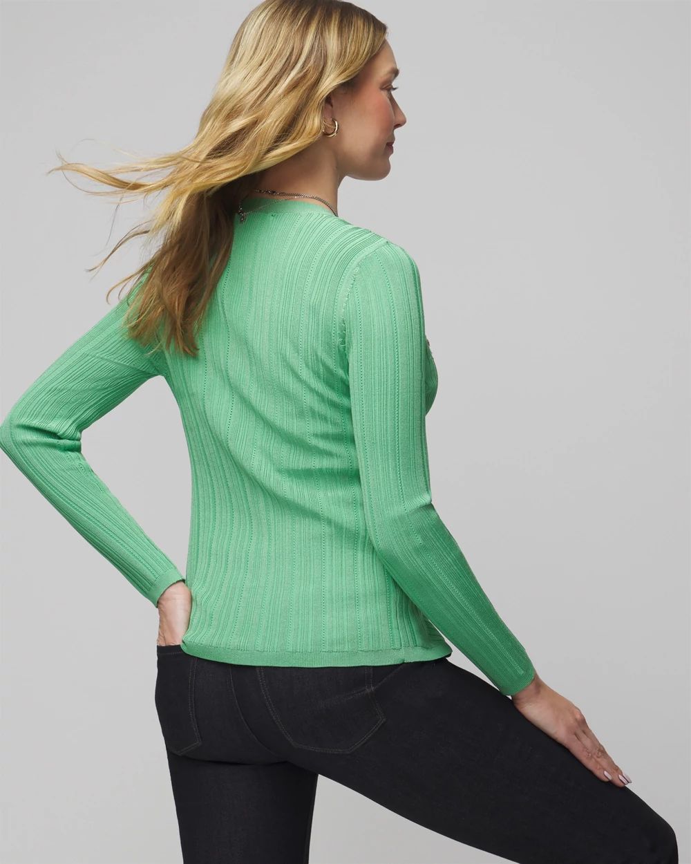 Long Sleeve Snap Front Cardigan