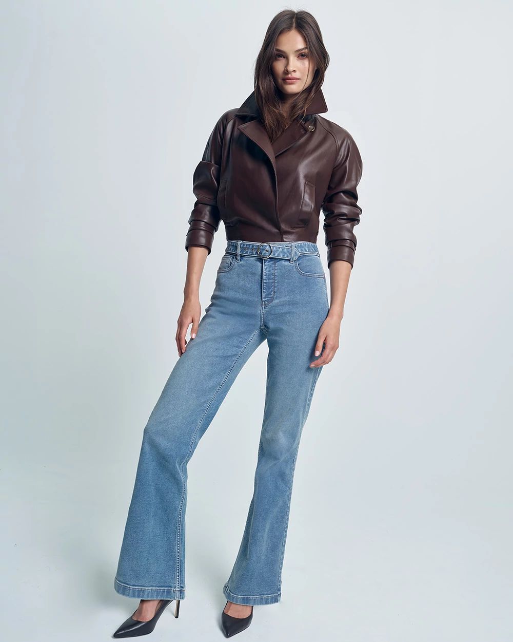 High-Rise Belted Trouser Ease Jean click to view larger image.