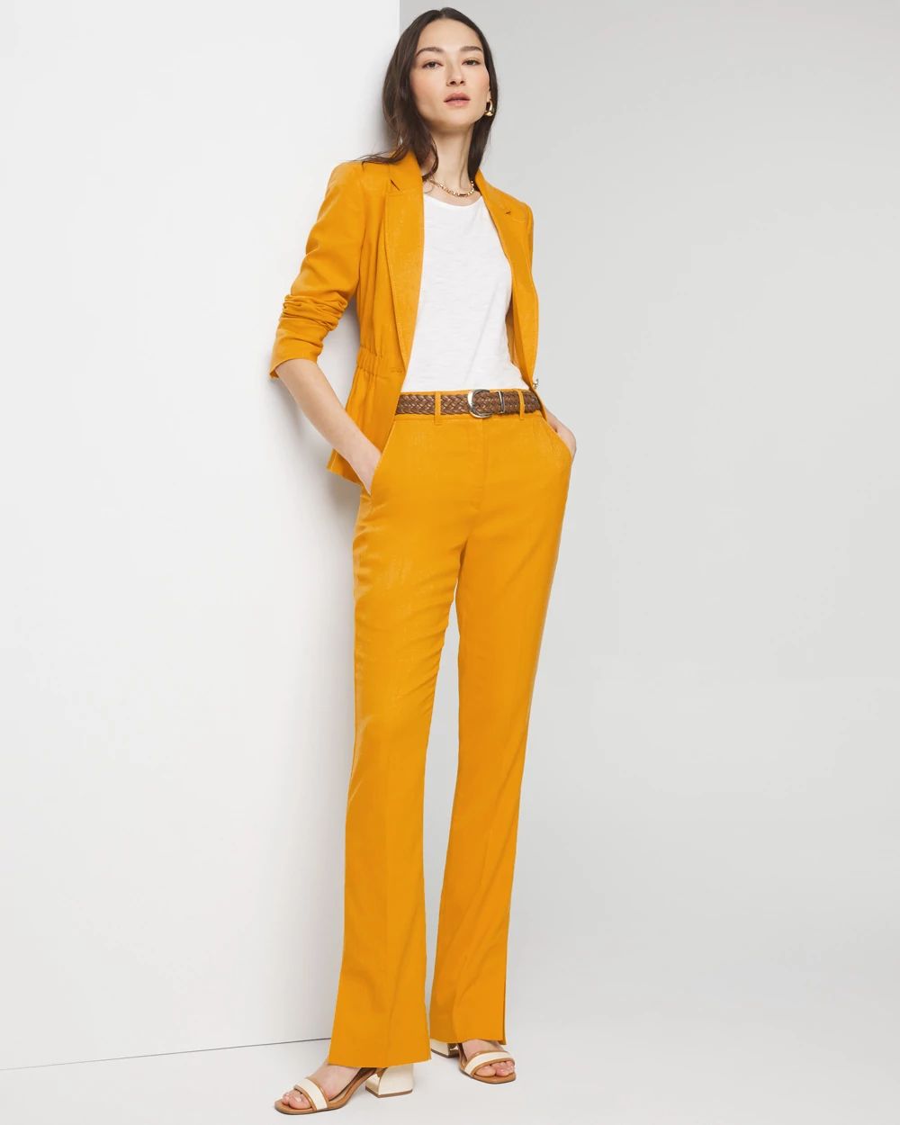 WHBM® Ines Slim Side-Slit Bootcut Pant