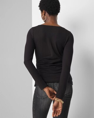 Wrap Front Crewneck Tee click to view larger image.