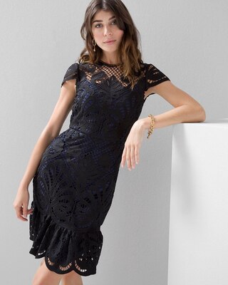 Cap Sleeve Lace Sheath Dress