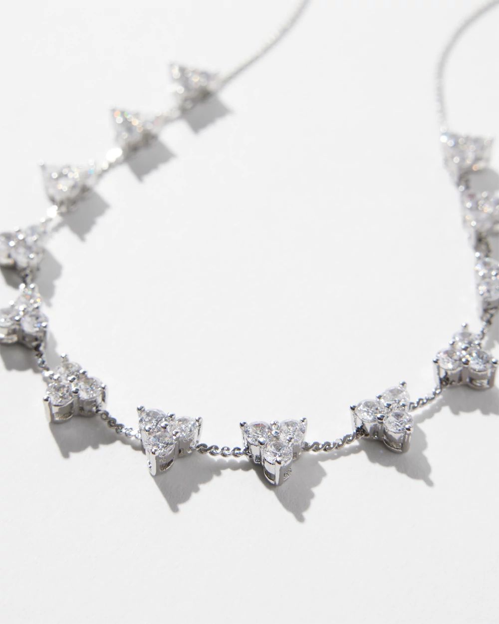 Silver Cluster Short Strand Necklace click to view larger image.