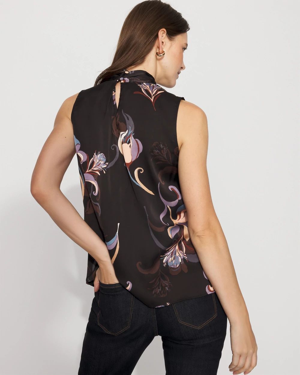 Satin Twist Neck Shell